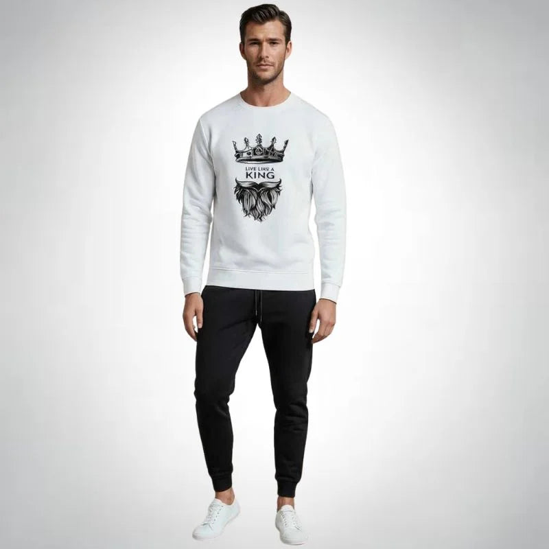 KING Printed White Tracksuit