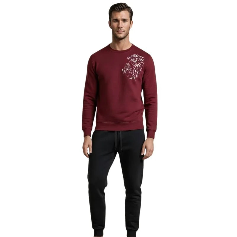LION Printed Maroon  Tracksuit
