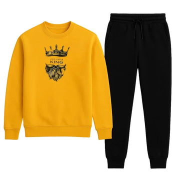 KING  Printed Yellow Tracksuit