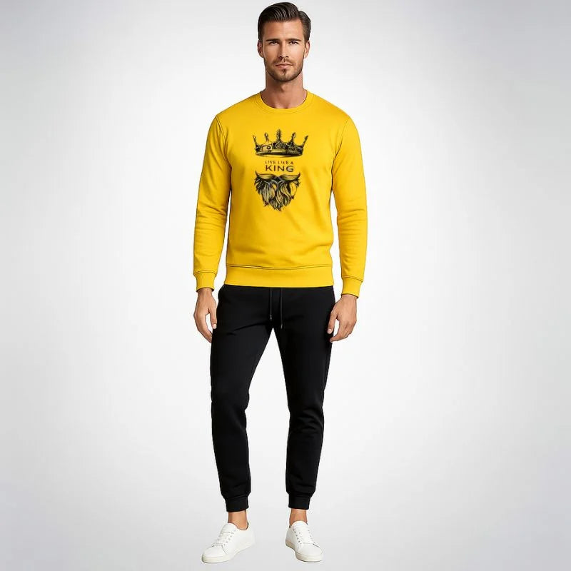 KING  Printed Yellow Tracksuit