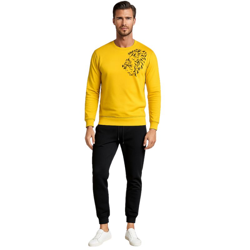 LION Printed Yellow Tracksuit